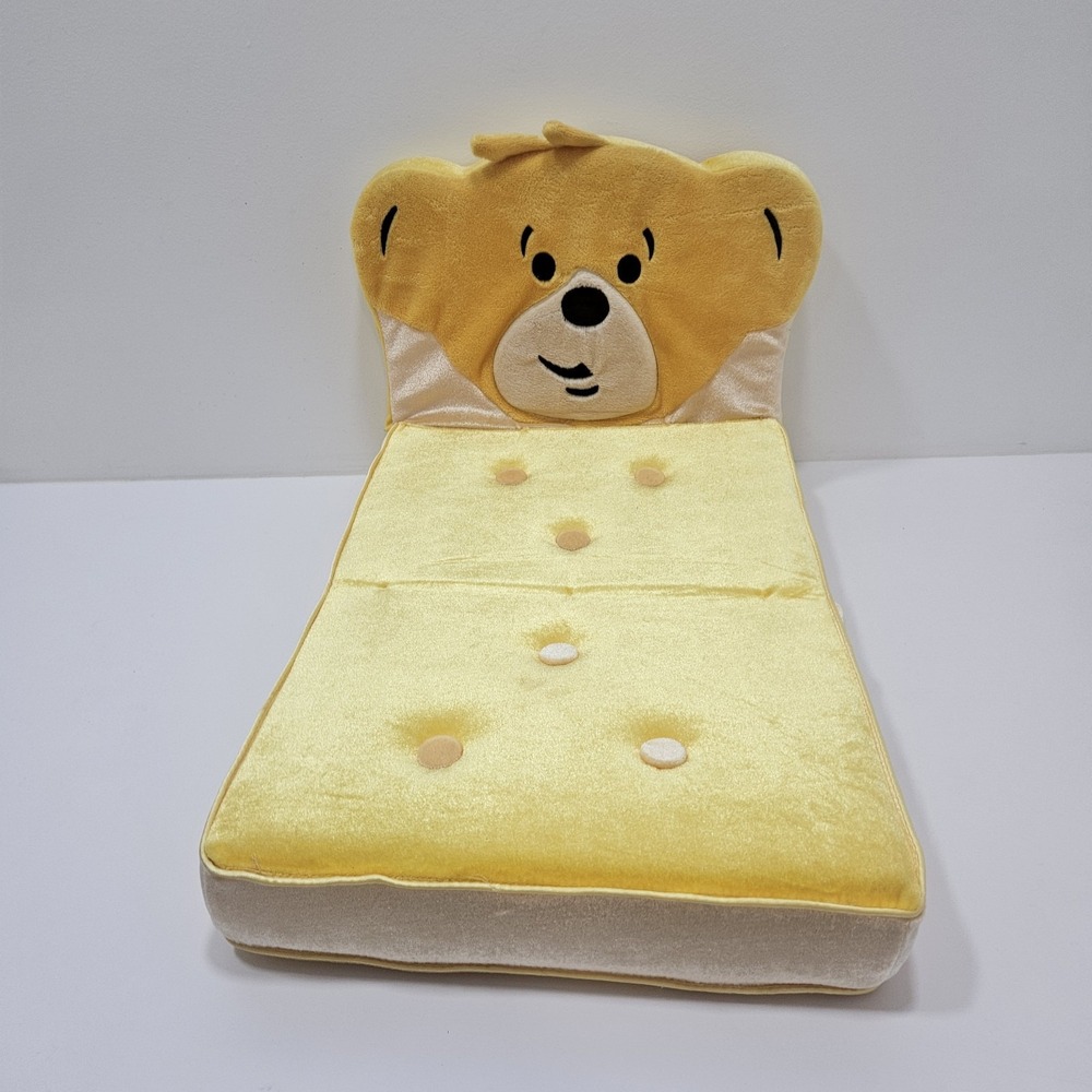 Yellow Build A Bear Bed Chair Futon Folds Out Plush - Picture 2 of 16